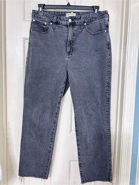 Madewell Women’s Charcoal Straight-Leg Jeans Sz 32